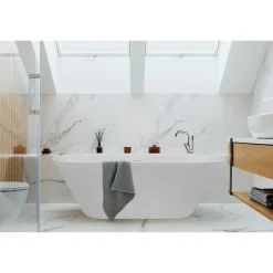 Badewanne 'Eko' freistehend weiß 170 x 75 cm
