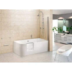 Badewanne 'Free-Gate' links Sanitäracryl weiß 1800 x 800 mm