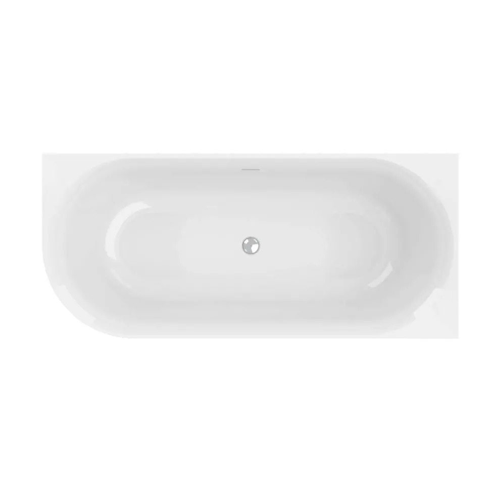 Badewanne 'Mince Corner' links weiß 180 x 80 cm
