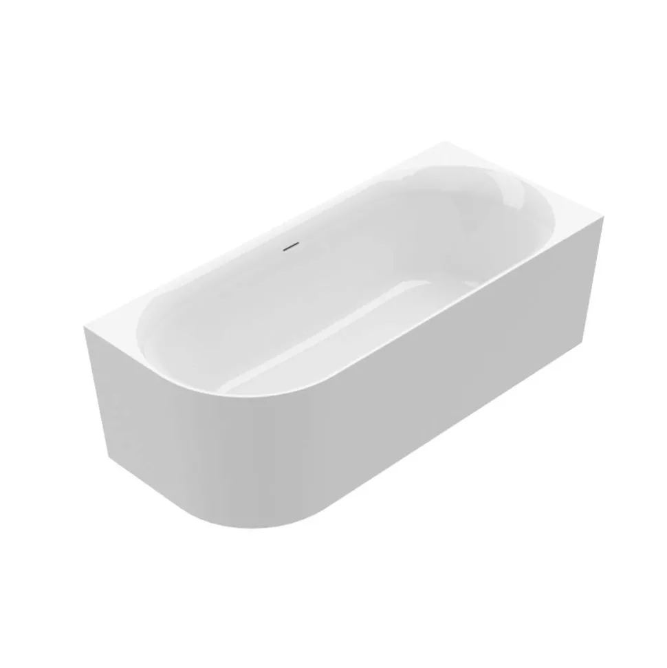 Badewanne 'Mince Corner' links weiß 180 x 80 cm