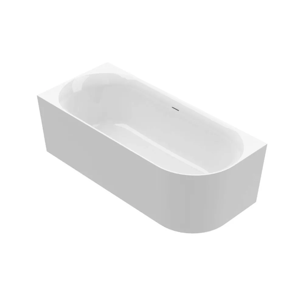 Badewanne 'Mince Corner' rechts weiß 180 x 80 cm