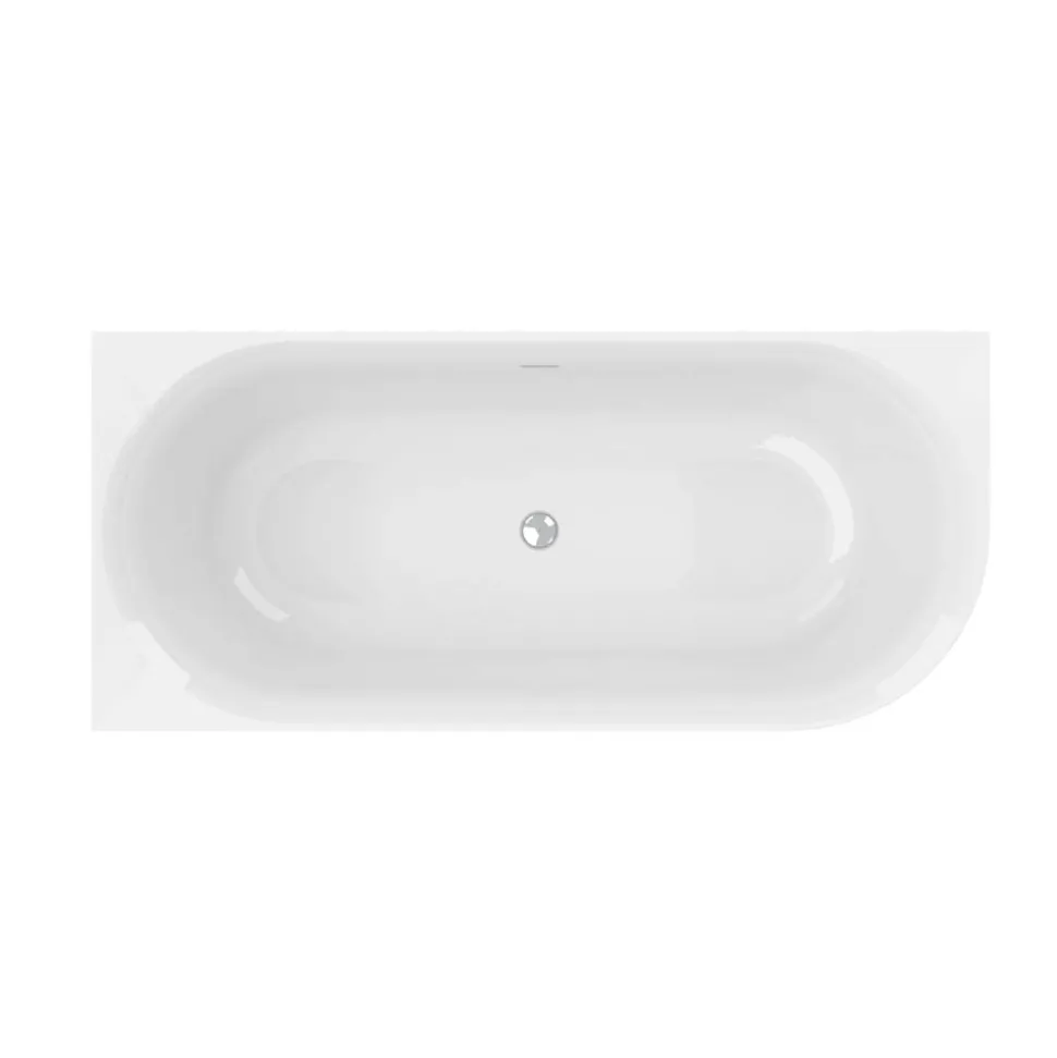 Badewanne 'Mince Corner' rechts weiß 180 x 80 cm
