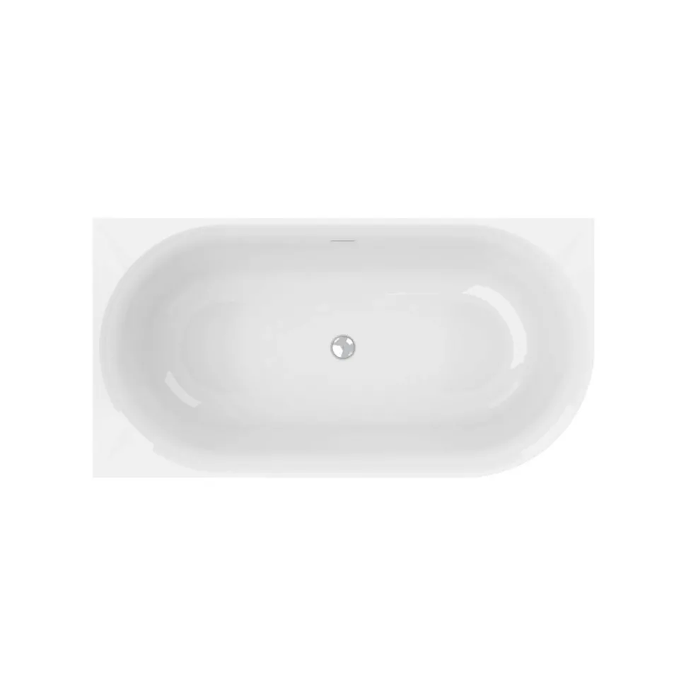 Badewanne 'Mince Corner XS' rechts weiß 155 x 80 cm