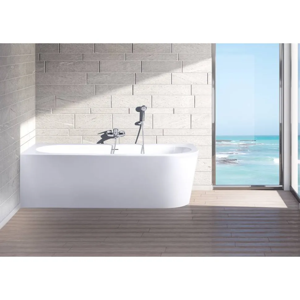 Badewanne 'Modena Corner' weiß 178 x 78 cm rechts