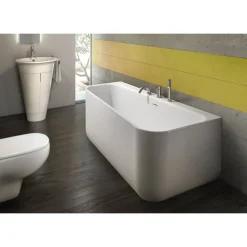 Badewanne 'Pino' links Sanitäracryl weiß 1550 x 750 mm
