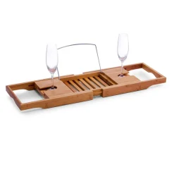 Badewannenablage Bambus/Metall 70 x 4 x 22 cm