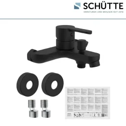 Badewannenarmatur 'Denver' matt schwarz