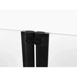 Badewannenfaltwand Glas schwarz 3-teilig 125 x 140 cm