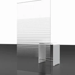 Badewannenfaltwand 'Komfort' vollgerahmt, gestreift, 70-118 x 140 cm, 2-teilig