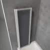 Badewannenfaltwand 'Komfort' Kunstglas Aluminium 127 x 140 cm 3-teilig