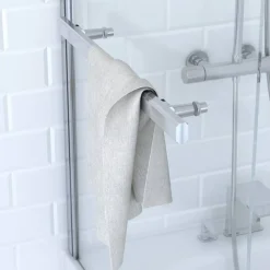 Badewannenfaltwand silbern 1-teilig 85 x 150 cm