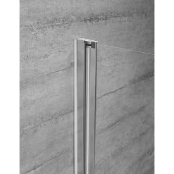 Badewannenfaltwand teilgerahmt, aluminiumfarben, 75 x 140 cm, 1-teilig