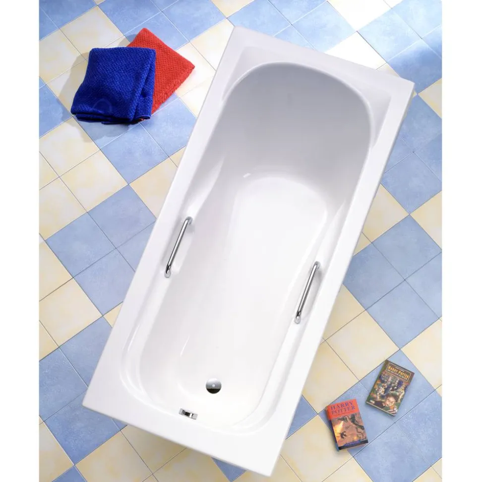 Badewannengriffe für Modell 'Korfu' chromfarben 27 x 2,5 x 4,5 cm 2 Stück