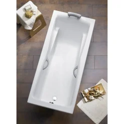 Badewannengriffe silbermatt 24 x 3,5 x 6 cm 2 Stück