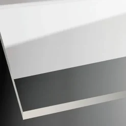 Badewannenseitenwand 'Beta' für Drehtür, Milchglas, rechts, chromfarben, 80 x 165 cm