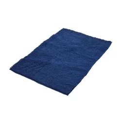 Badezimmerteppich 'Soft' dunkelblau 85 x 55 cm