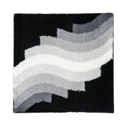 Badezimmerteppich 'Streak' schwarz 55 x 50 cm