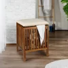 Badhocker 'Fondi' Akazienholz braun 39 x 52 x 39 cm