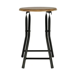 Badhocker 'Forio' braun/schwarz Ø 30 x 46 cm, zusammenklappbar