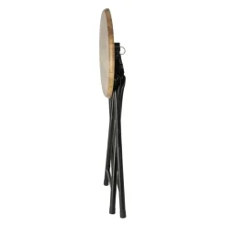 Badhocker 'Forio' braun/schwarz Ø 30 x 46 cm, zusammenklappbar