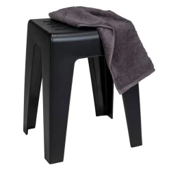 Badhocker 'Kumba' Kunststoff schwarz 38 x 47 x 32 cm