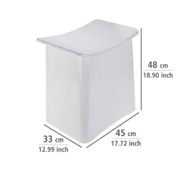 Badhocker mit Wäschesack 'Wing' weiß 45 x 48 x 33 cm