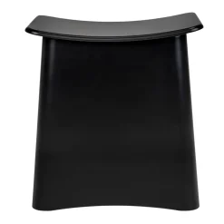 Badhocker mit Wäschesack 'Wing' schwarz 45 x 48 x 33 cm
