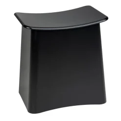 Badhocker mit Wäschesack 'Wing' schwarz 45 x 48 x 33 cm
