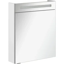 Badmöbelset 'b.clever' Spiegelschrank und Waschbecken mit Unterschrank weiß/weiß