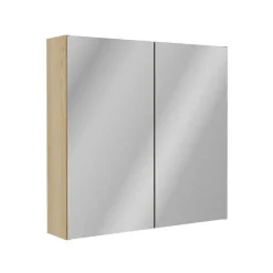 Badmöbelset 'Compact Line' 70 cm 5-teilig eichefarben mit Spiegelschrank