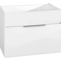 Badmöbelset 'KARA' Spiegelschrank und Waschbecken mit Unterschrank weiß/weiß