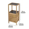 Badregal 'Fondi' Akazienholz braun 39,5 x 86 x 35,5 cm