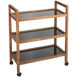 Badregal 'Fondi' Akazienholz braun 65 x 76,5 x 31 cm