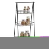 Badregal schwarz 43 x 90 x 3 cm