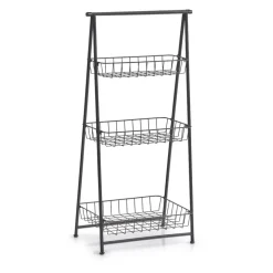 Badregal schwarz 43 x 90 x 3 cm
