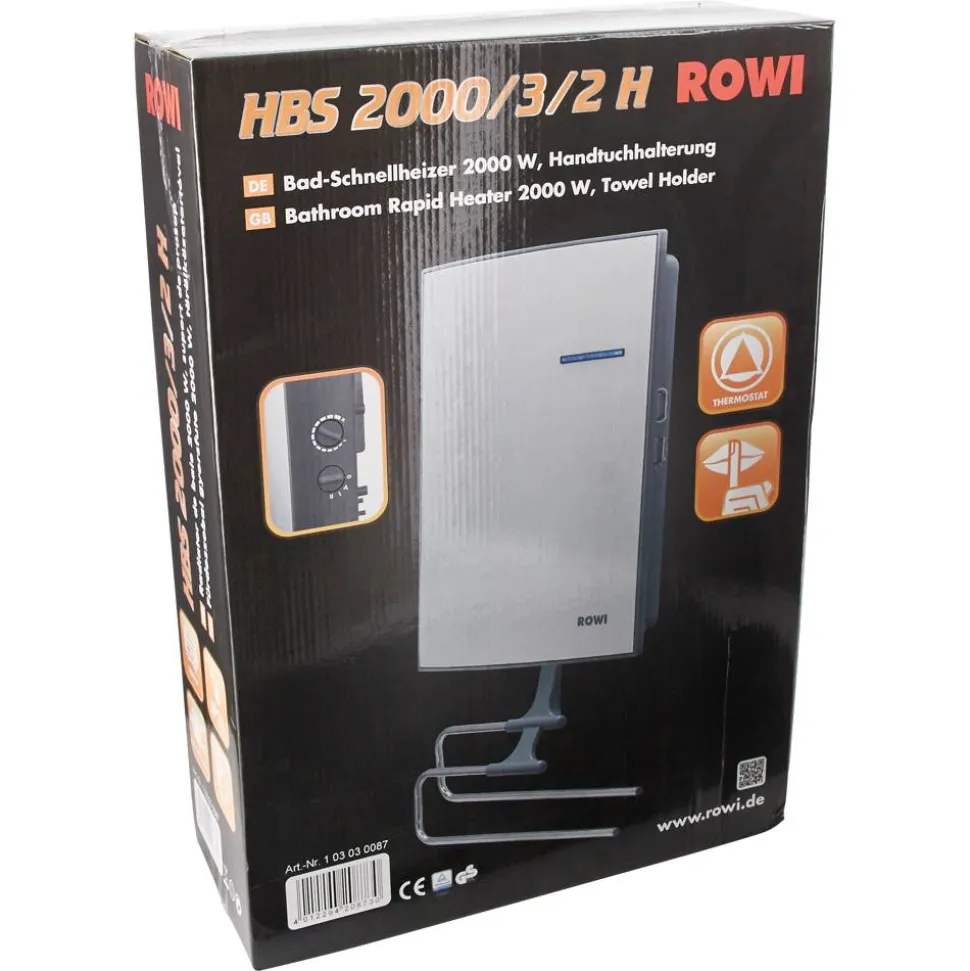 Bad-Schnellheizer 'HBS 2000/3/2 H' 2000 W, mit Handtuchhalterung