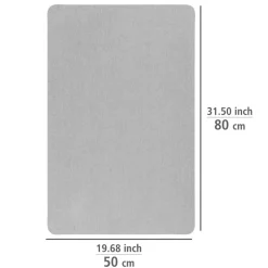 Badteppich grau 50 x 80 cm