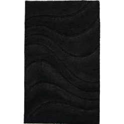 Badteppich 'La Ola' schwarz 60 x 90 cm