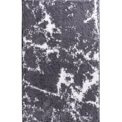 Badteppich 'Marmor' Microfaser grau 60 x 90 cm