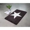 Badteppich 'Star' 100 % Polyester-Microfaser weiß-grau 55 x 50 cm