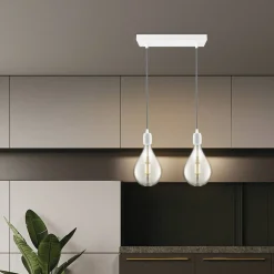 Baldachin 'Home Sweet Home' Metall 2 Lichter weiß