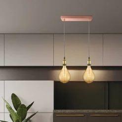 Baldachin 'Home Sweet Home' Metall 2 Lichter kupferfarben