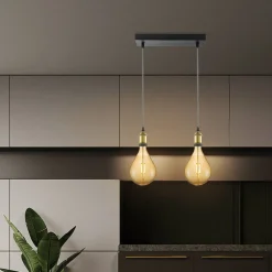 Baldachin 'Home Sweet Home' Metall 2 Lichter schwarz