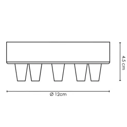 Baldachin 'Home Sweet Home' Metall 5 Lichter rostfarben