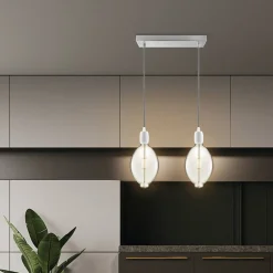 Baldachin 'Home Sweet Home' gebürsteter Stahl 2 Lichter
