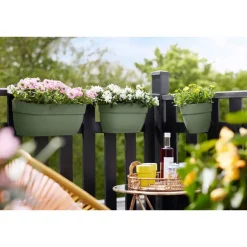 Balkonkasten 'Vibia Campana Easy Hanger S' 21 x 24 x 26,5 cmgrün