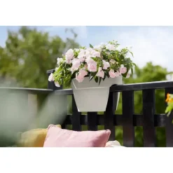 Balkonkasten 'Vibia Campana Flower Bridge' 39 x 26 x 22 cm weiß
