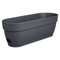 Balkonkasten 'Vibia Campana' 49 x 18 x 17 cm schwarz