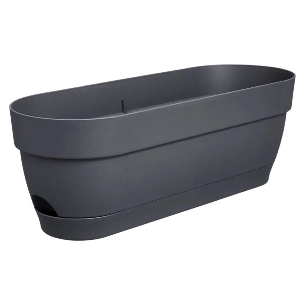 Balkonkasten 'Vibia Campana' 49 x 18 x 17 cm schwarz