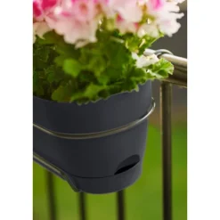 Balkonkasten 'Vibia Campana' 49 x 18 x 17 cm schwarz